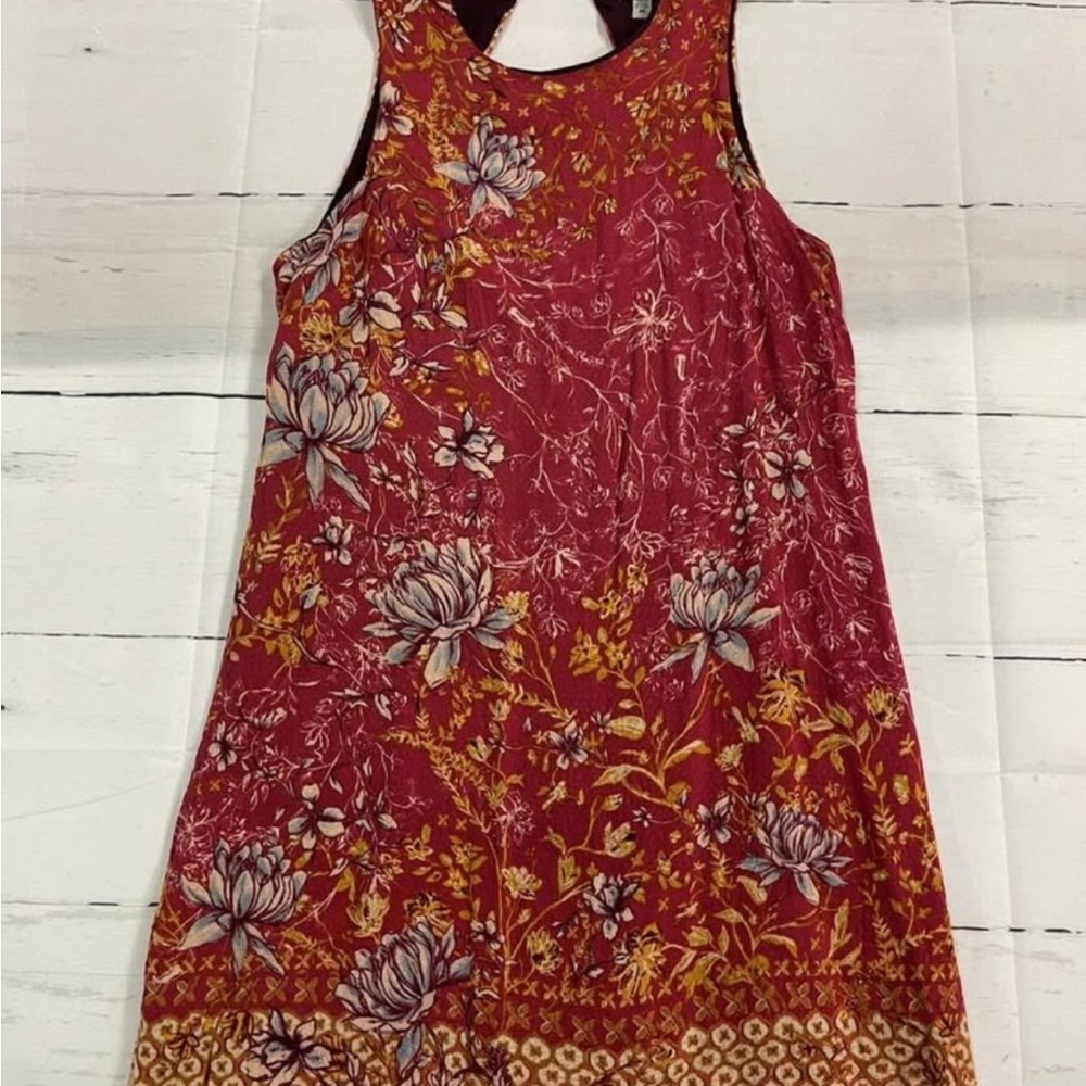 Urban Outfitters Ecote Red Floral Backless Dress